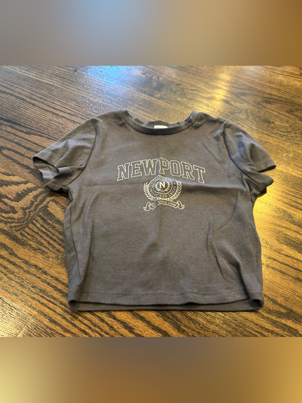 Garage Gray  Newport Logo Crop Tee